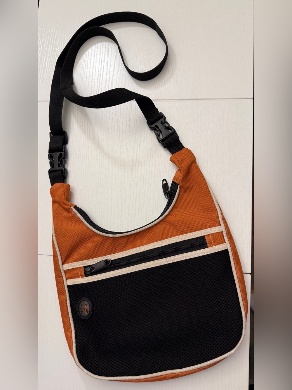 Rugged Outback Orange Black Crossbody Sling Bag Purse Satchel